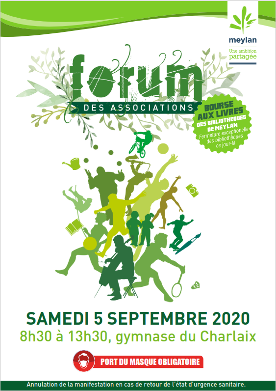 Forum des associations – Le 05 septembre 2020 de 08h30 à 13h30