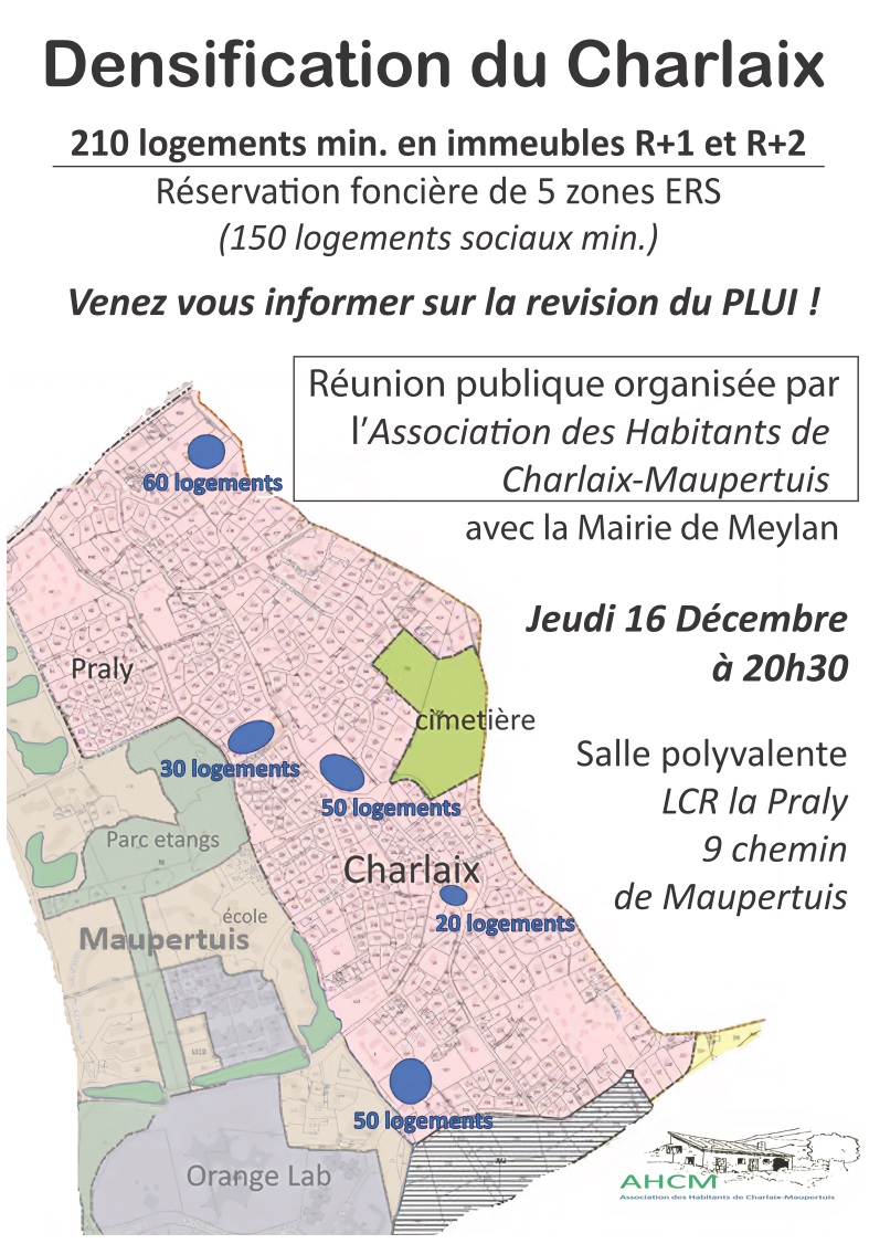 Informations PLUi et densification du Charlaix